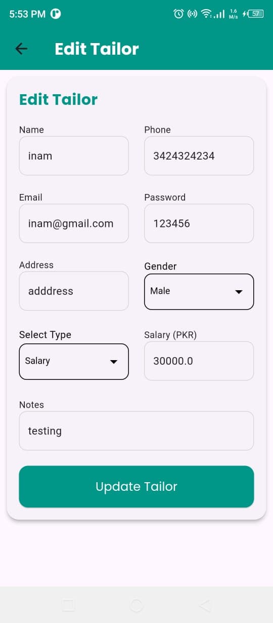 Left phone screen content